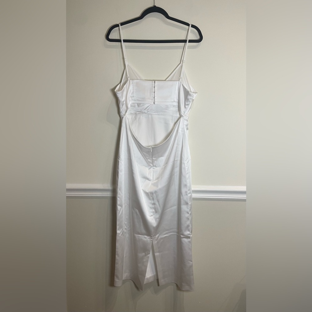 BHLDN Serena Sleeveless Corset Slim Midi Dress in Ivory Size Large NEW - Picture 6 of 9